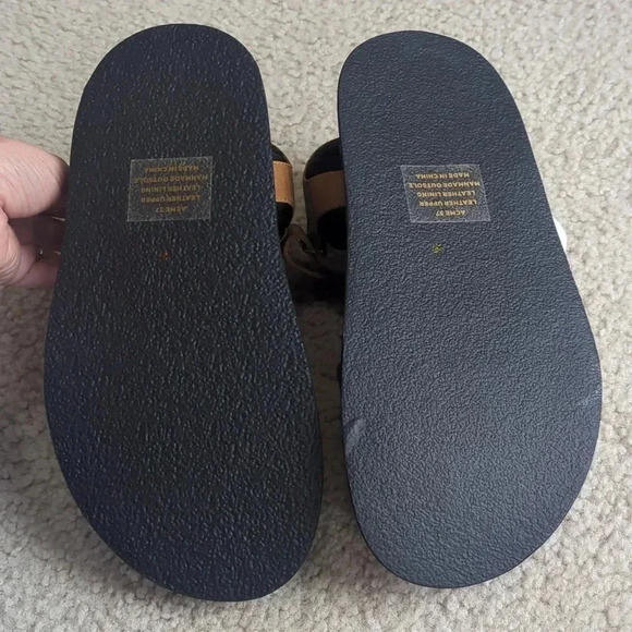 NWT Free People Ace Sport Brown/Black Rollie Leather Sandals size 37 - Picture 3 of 4